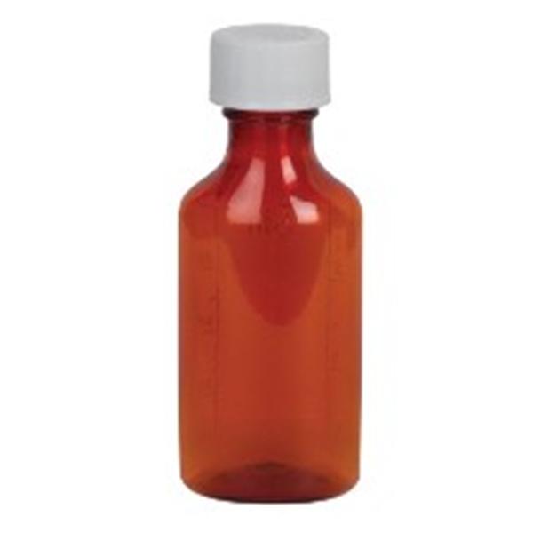 Vial Medicine Ezy-Dose Plastic 2oz Amber 132/Ca